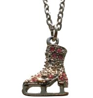 Jerry`s Kette „Schlittschuh“ mit Glitzersteinen, pink