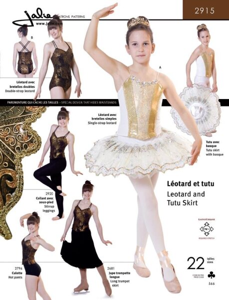 Jalie Patterns Gymnastics Suit & Tutu 2915