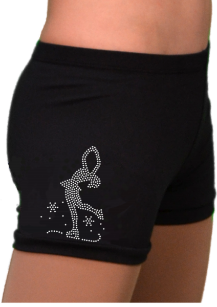 Chloe Noel Hot Pants S02 schwarz mit Glitzersteinen - Motiv, Layback