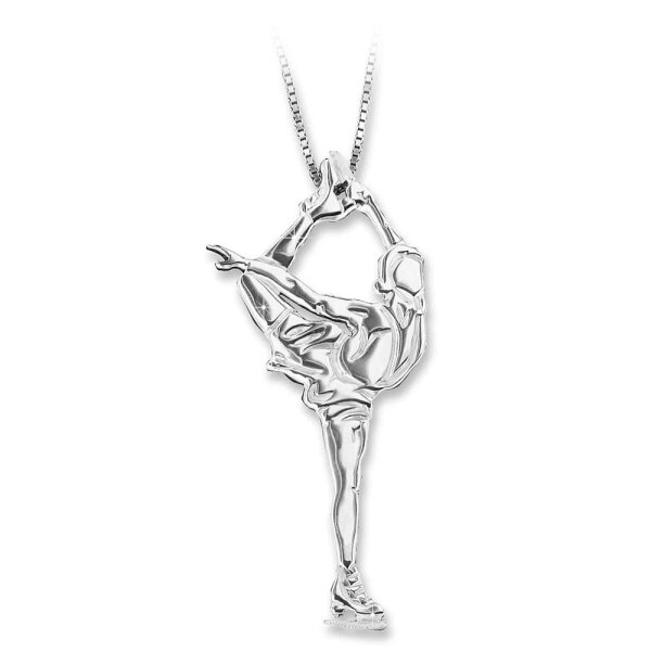 Mikelart silberne Kette mit Eiskunstlauf-Anhänger „Anfora“