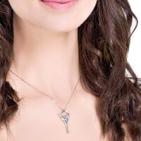 Mikelart silberne Kette mit Eiskunstlauf-Anhänger „Anfora“