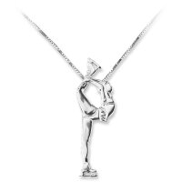 Mikelart Silver Necklace with Pendant Biellmann Pirouette
