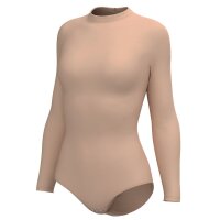 Sagester 120 Eiskunstlauf Body mit flachem Kragen, hautfarben
