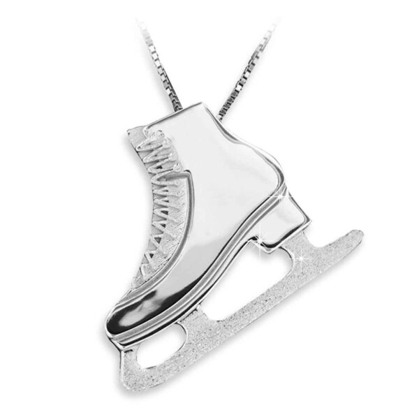 Mikelart Silberkette mit Schlittschuh-Anhänger, klein