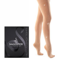 Sagester 3096 SW129 Nilit® Innergy Skating Tights with foot and crystals