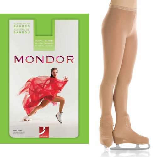 Mondor 3302 Bamboo Boot Cover Figure Skating Tights, caramel
