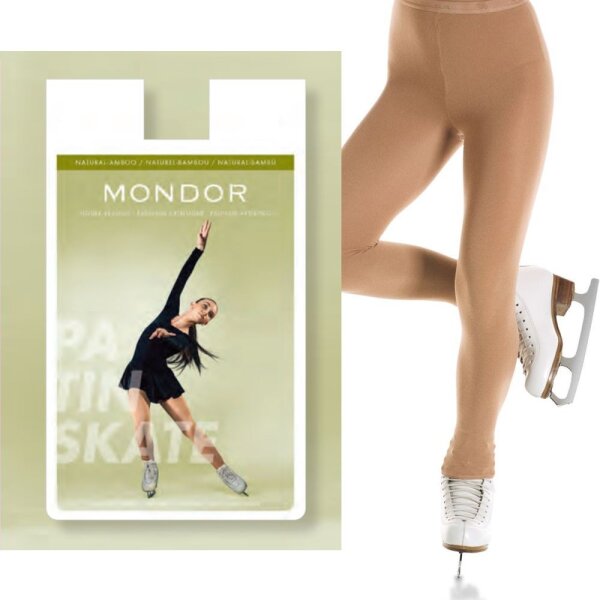 Mondor 3303 Bamboo Eiskunstlauf Strumpfhose ohne Fuß, karamell