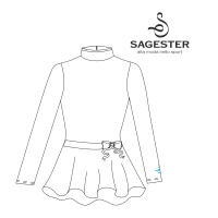 Sagester 134 Thermal Ice Skating Dress, black-red S