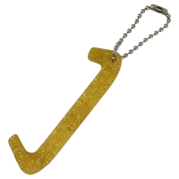 Schlüsselanhänger Kufenschoner glitzer gold