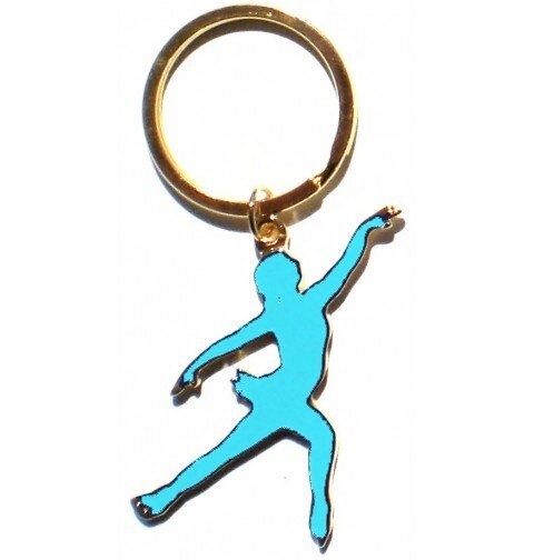 Figure Skater Keychain turquoise