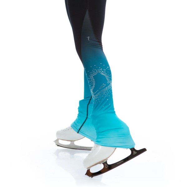EliteXpression High Waist Leggings Pastel Sprinkle Skate Faded Blue 4-6