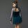 EliteXpression Eiskunstlaufkleid „Velvet Sparkle“, navy