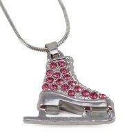 Fashion jewellery necklace with figure skates with...