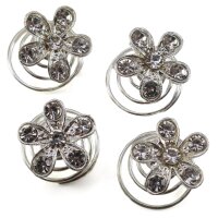 Haar-Curlies 4er-Set „Blume“