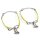 Eiskunstlauf-Armband 2er-Set „Love & Skate“ mit Schlittschuh-Anhänger, gelb
