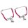 Eiskunstlauf-Armband 2er-Set „Love & Skate“ mit Schlittschuh-Anhänger, fuchsia
