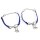 Eiskunstlauf-Armband 2er-Set „Love & Skate“ mit Schlittschuh-Anhänger, blau