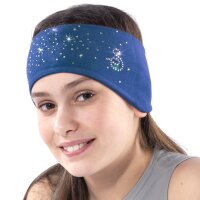Sagester Microfibre Headband with Crystals, tealblue