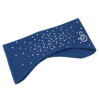 Sagester Stirnband mit Glitzersteinen, blau
