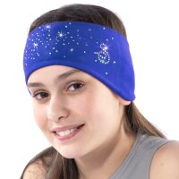 Sagester Microfibre Headband with Crystals, electric blue