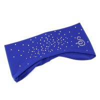 Sagester Microfibre Headband with Crystals, electric blue