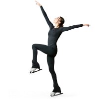 EliteXpression Eiskunstlauf High Waist Leggings Sparkle, schwarz