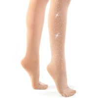 Sagester 3096 SW148 Strumpfhose Nilit® Innergy mit Fuß und vielen Glitzersteinen