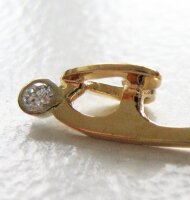 Skateart Goldschmuck „Eiskunstlauf-Kufe“ mit Stein
