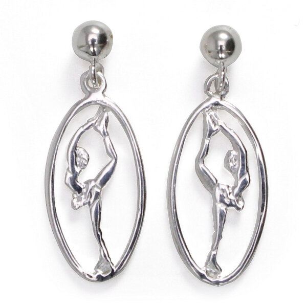 Catherine Fabre 2952 Ohrringe Biellmann Pirouette Oval Silber
