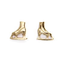 Catherine Fabre 2898 Stud Earrings Figure Skates Gold