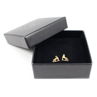 Catherine Fabre 2898 Stud Earrings Figure Skates Gold