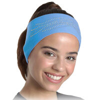 Intermezzo 9064 Figure Skating Headband with Rhinestones, turquoise