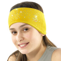 Sagester Microfibre Headband with Crystals, yellow