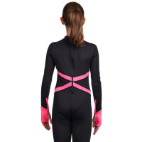 JIV „Flame“ Ganzanzug / Catsuit, schwarz-pink