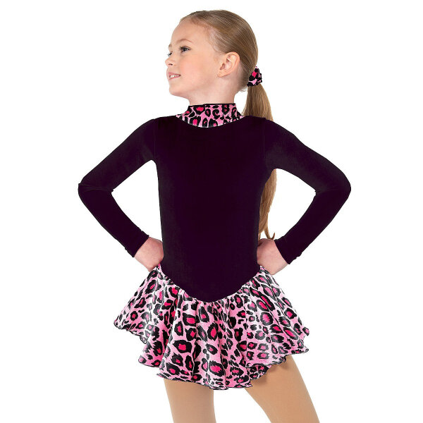 Jerrys Fleece-Eislaufkleid „Catwalk“, schwarz / pink