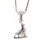 Catherine Fabre 2910 Silver Necklace with Figure Skates